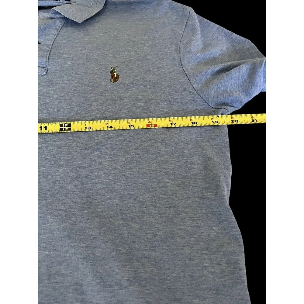 Polo Ralph Lauren Pima Soft Touch Mens Polo Short Sleeve Shirt Blue Size M